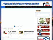 Tablet Screenshot of physicianswisconsinhomeloans.com